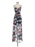 Kohl's 100% Polyester Floral Black Casual Dress Size XS - photo 1