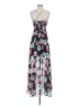 Kohl's 100% Polyester Floral Black Casual Dress Size XS - photo 2