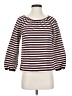 J.Crew 100% Cotton Stripes Brown Burgundy Long Sleeve Blouse Size XXS - photo 1