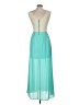 Mi ami 100% Polyester Teal Cocktail Dress Size M - photo 2