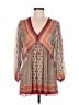 Rose + Olive 100% Polyester Brown Kimono Size M - photo 1