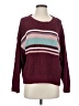 American Eagle Outfitters Color Block Burgundy Pullover Sweater Size S - photo 1
