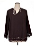 Alfani 100% Polyester Burgundy 3/4 Sleeve Blouse Size XL - photo 1