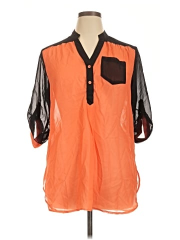 Jamie Nicole Collection 3/4 Sleeve Button-Down Shirt (view 1)