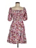 First Love 100% Polyester Floral Pink Casual Dress Size M - photo 1