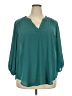 Torrid 100% Polyester Teal 3/4 Sleeve Blouse Size 2X (2) - photo 1