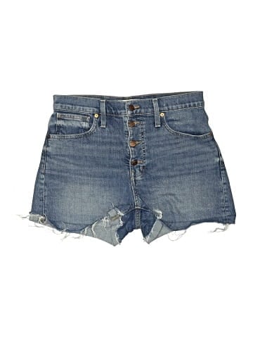 Madewell High-Rise Denim Shorts in Burke Wash: Button-Front Edition (view 1)