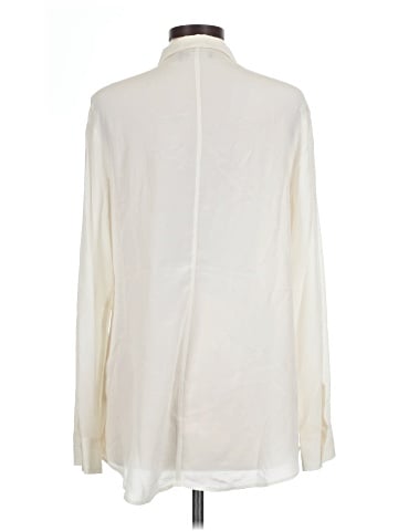 Trouve Long Sleeve Silk Top (view 2)