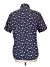 Lee 100% Cotton Print Blue Short Sleeve Button-Down Shirt Size L - photo 2
