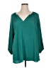 Jones & Co 100% Polyester Teal 3/4 Sleeve Blouse Size 1X - photo 1