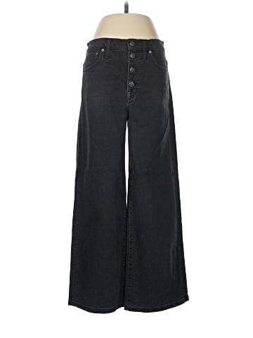 Madewell Tall Wide-Leg Crop Jeans in Lunar Wash: Button-Front Edition (view 1)