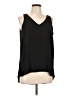 Joan Vass 100% Polyester Black Sleeveless Blouse Size L - photo 1