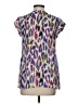 CAbi 100% Polyester Purple Short Sleeve Blouse Size XS - photo 2