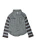Truly Scrumptious By Heidi Klum Stripes Gray Long Sleeve Button-Down Shirt Size 2T - photo 1