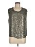 ALLSAINTS Silver Sleeveless Top Size 6 - photo 1