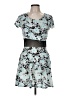 Derek Heart Print Blue Cocktail Dress Size M - photo 1
