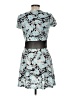 Derek Heart Print Blue Cocktail Dress Size M - photo 2