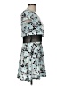 Derek Heart Print Blue Cocktail Dress Size M - photo 4