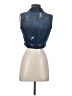 C'est Toi 100% Cotton Blue Denim Vest Size S - photo 2