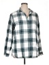 Jachs Girlfriend Plaid Teal 3/4 Sleeve Button-Down Shirt Size XL - photo 1