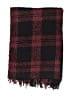 LA Hearts 100% Polyester Plaid Burgundy Scarf One size - photo 2
