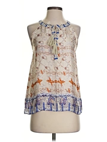 Tangerine Sleeveless Blouse (view 1)