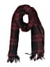 LA Hearts 100% Polyester Plaid Burgundy Scarf One size - photo 1