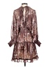 Lovestitch 100% Polyester Paisley Brown Casual Dress Size S - photo 2