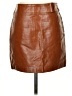 oasis 100% Polyester Solid Brown Faux Leather Skirt Size 8 - photo 1