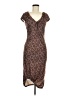 Glamorous Animal Print Brown Cocktail Dress Size 6 - photo 1