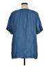Cj Banks Blue Short Sleeve Blouse Size 1X - photo 2