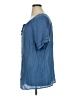 Cj Banks Blue Short Sleeve Blouse Size 1X - photo 5