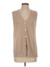 MNG Tan Sleeveless Button-Down Shirt Size S - photo 1