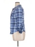 No Comment Plaid Blue Long Sleeve Blouse Size XL - photo 5
