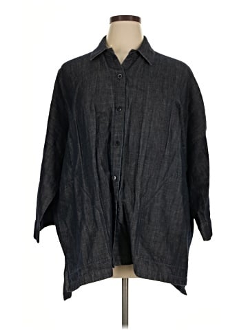 Lafayette 148 New York 3/4 Sleeve Button-Down Shirt (view 1)