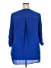 Chaus 100% Polyester Blue 3/4 Sleeve Blouse Size 2X - photo 2