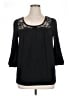 Missguided Black 3/4 Sleeve Blouse Size XL - photo 1