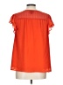 Mossimo 100% Polyester Orange Short Sleeve Blouse Size L - photo 2