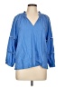 Ann Taylor LOFT Blue 3/4 Sleeve Blouse Size L - photo 1