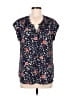 Daniel Rainn 100% Polyester Purple Short Sleeve Blouse Size M - photo 1