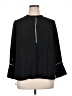 Halogen 100% Polyester Black 3/4 Sleeve Blouse Size XL Petite - photo 1