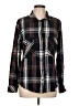 Sanctuary 100% Rayon Plaid Black Long Sleeve Button-Down Shirt Size L - photo 1