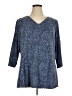 D&Co. Blue 3/4 Sleeve Blouse Size XL - photo 1