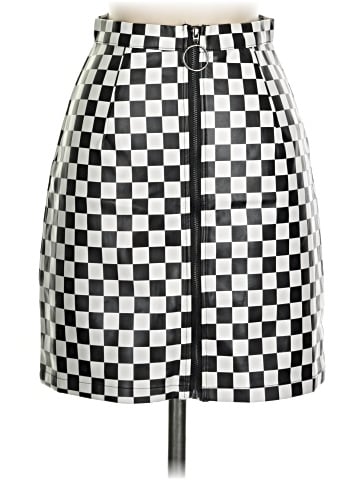 Daisy Street Faux Leather Skirt (view 1)
