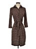Max Studio Print Brown Casual Dress Size S - photo 1