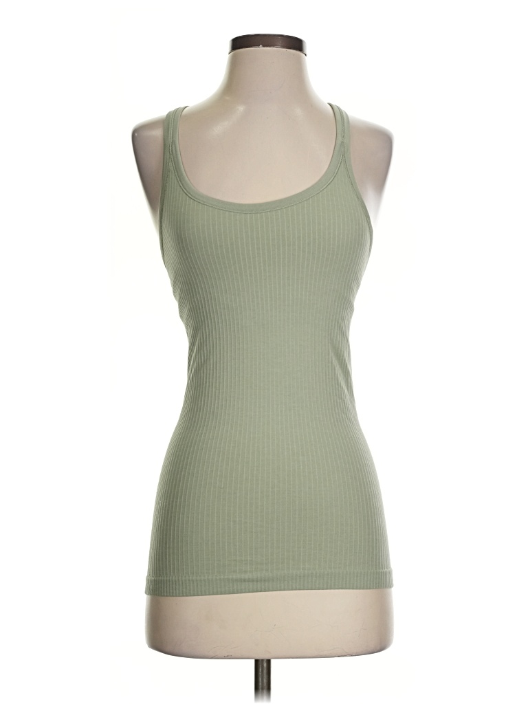 Pre-owned Lululemon Athletica Tank Top Green Halter Neckline Tops