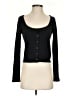 Madewell Black Ribbed Cardigan Crop Tee Size S - photo 1