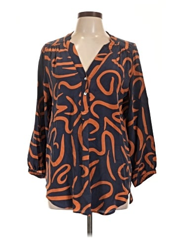 Amour Vert 3/4 Sleeve Silk Top (view 1)