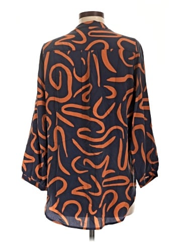 Amour Vert 3/4 Sleeve Silk Top (view 2)
