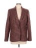 J.Crew 100% Wool Plaid Burgundy Wool Blazer Size 8 - photo 1